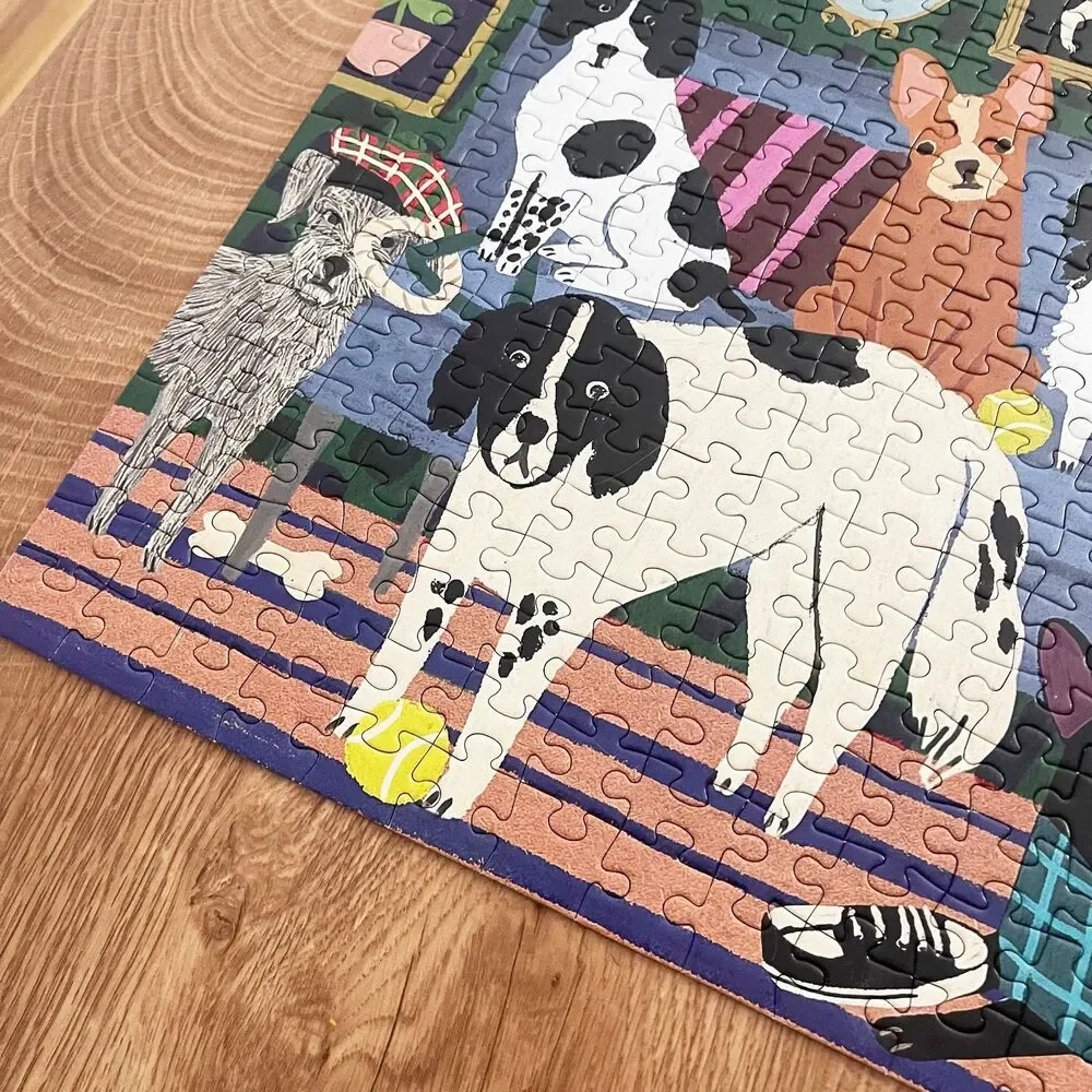 Galison Lounge Dogs 500 Piece Jigsaw Puzzle Complete Pre-Owned Dog Lovers